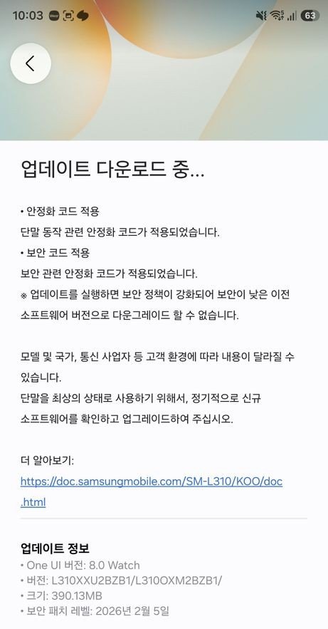 Galaxy Watch 7 February Update