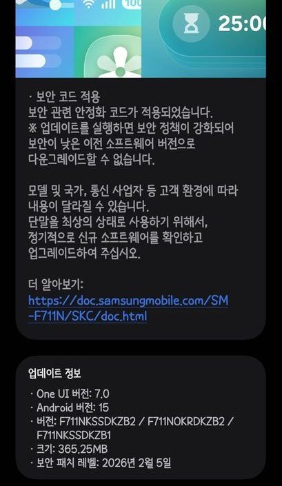 Galaxy Z Flip 3 February Update