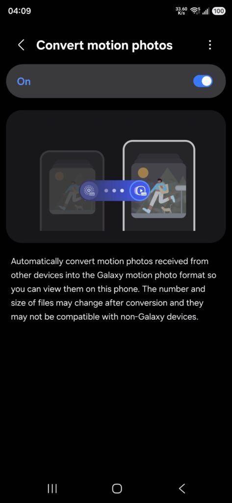 Convert motion photos on Galaxy S26