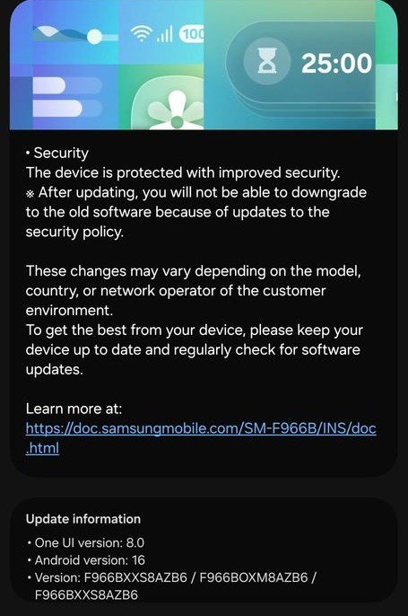 Galaxy Z Fold 7 February Update