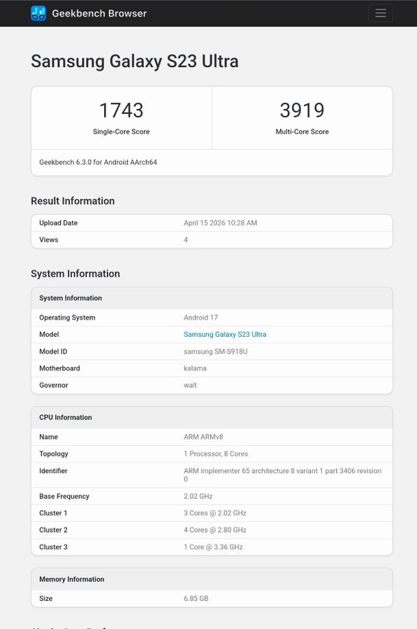 Galaxy S23 Ultra Spotted with One UI 9