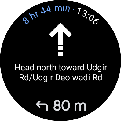 Google Maps on Galaxy Watch 8