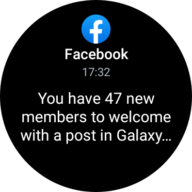 Facebook on Galaxy Watch 8