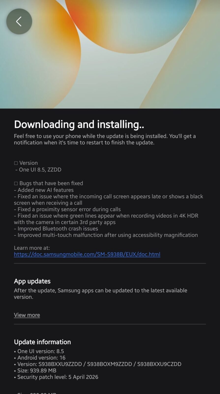 Galaxy S25 Ultra 10th Beta Update