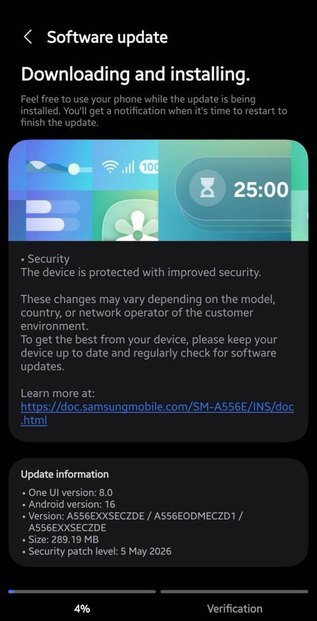 Samsung Rolls Out May 2026 Security Update for Galaxy A54, A55, and A56